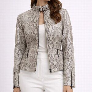 Claudio Iacovelli Real Leather Jacket (M) – Snakeskin Print – Made in Italy